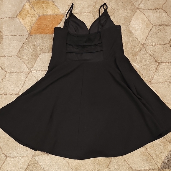 B Darlin Black Spaghetti Strap A-Line Mini Dress - Picture 2 of 2